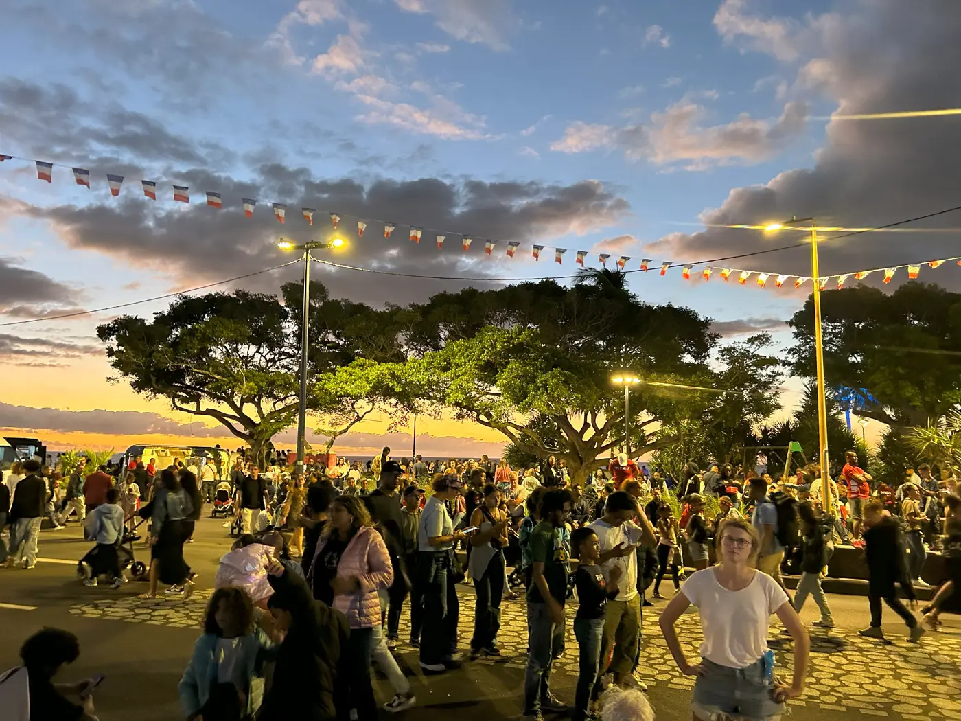 An evening festival by the sea